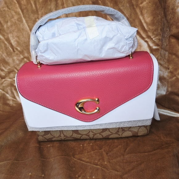 Coach Pink and Brown Crossbody Bag - Picture 4 of 7